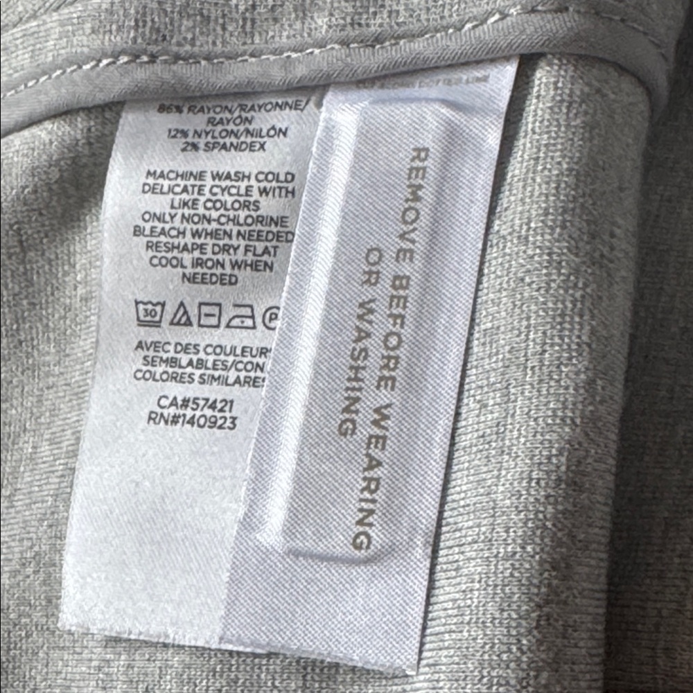 LOFT Petites light Gray Knit Ponte single front Blazer front Pockets Sz LP NWT - Picture 8 of 10